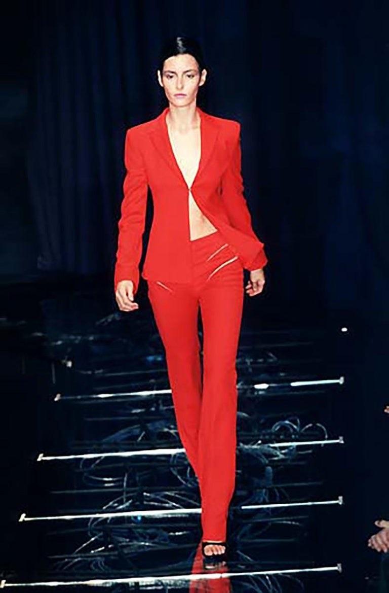 Gianni Versace Couture New Pantsuit with Cut outs S/S 1998 For Sale 1
