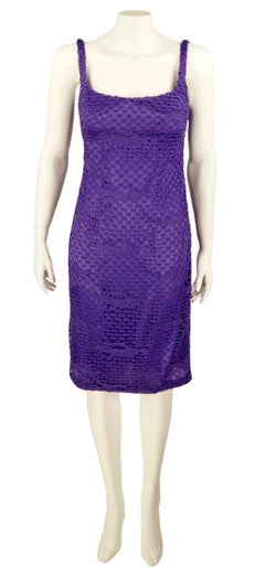 Gianni Versace Couture purple lace dress