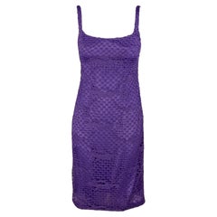 Gianni Versace Couture purple lace dress