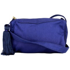 Gianni Versace Couture Purple Silk Shoulder Evening Bag 1980s
