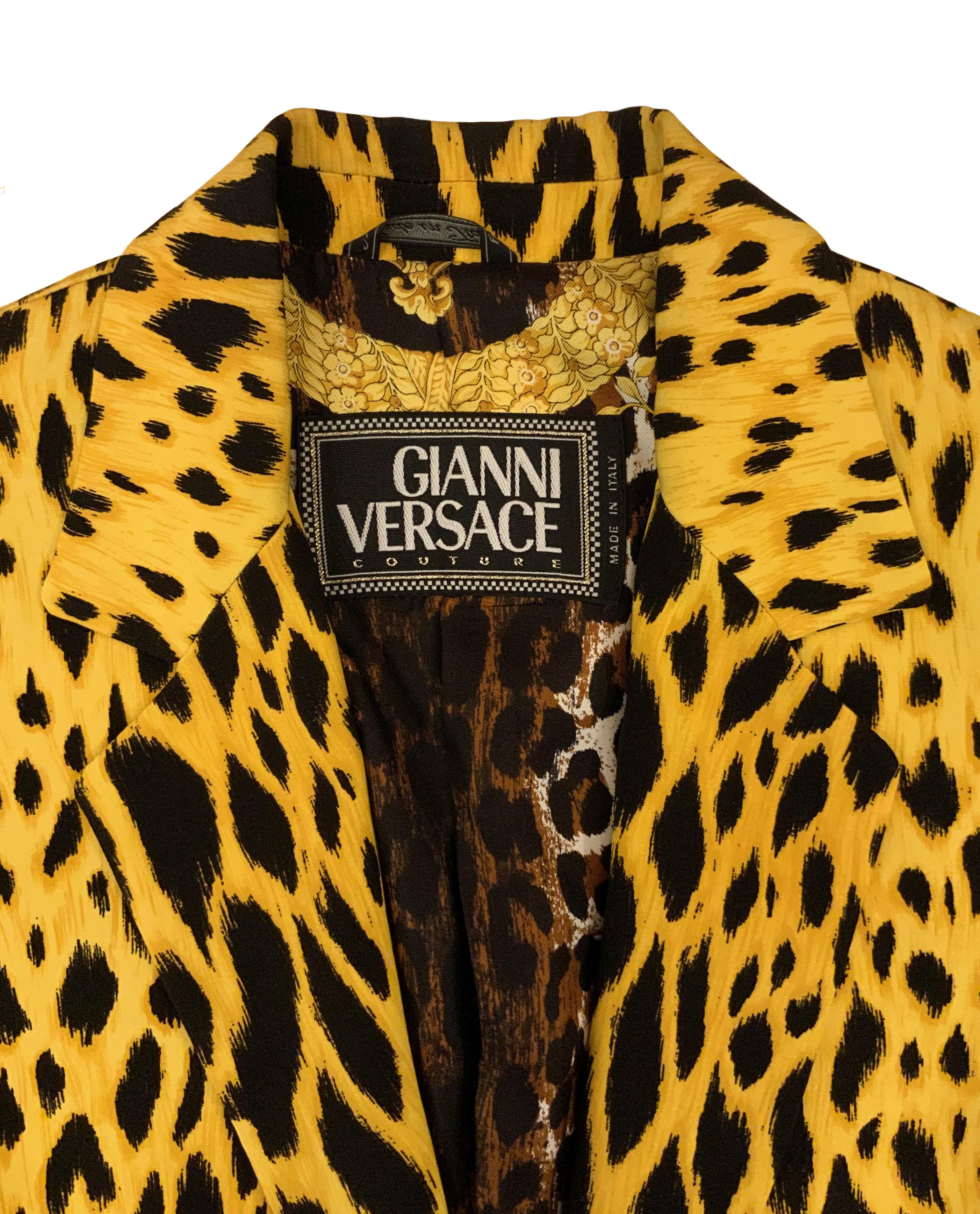 yellow leopard print jacket