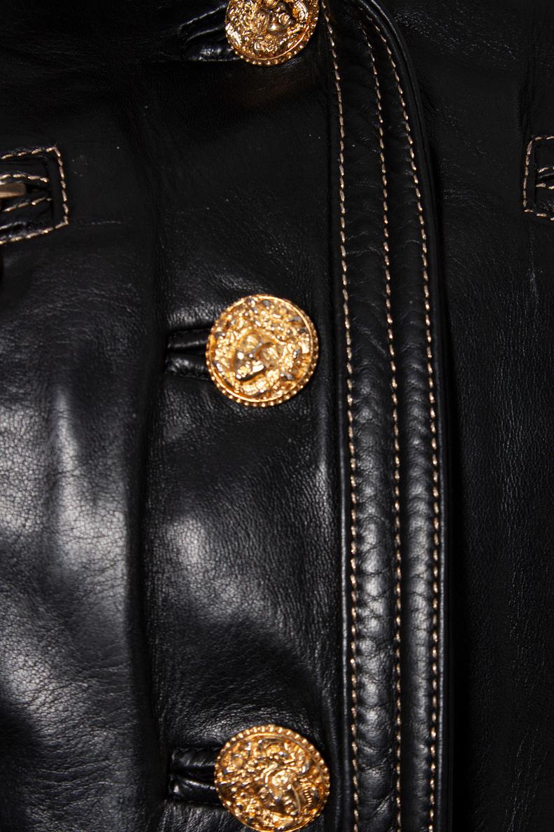Gianni Versace Couture, Runway leather vest For Sale 3