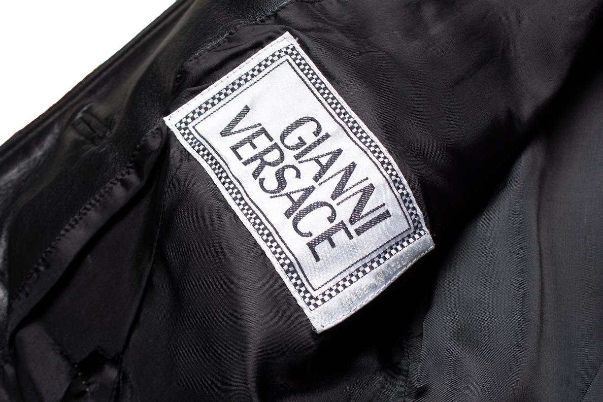 Gianni Versace Couture, Runway leather vest For Sale 4