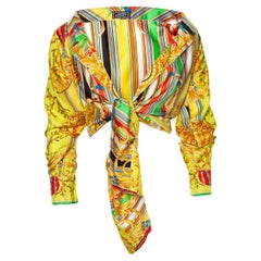 Gianni Versace Couture, Runway off shoulder silk blouse