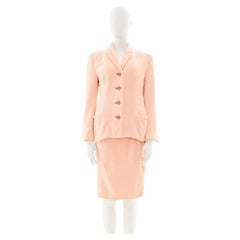Gianni Versace Couture S/S 1995 Pink terry suit
