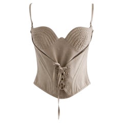 Gianni Versace Couture P/E 1995: top scultura in corsetto beige