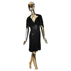 Gianni Versace Couture S/S 2001 runway black dress
