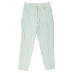 Gianni Versace Couture Seafoam Tapered Jeans