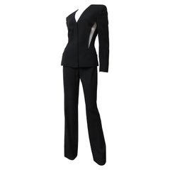 Gianni Versace Couture - Costume pantalon en soie avec découpes