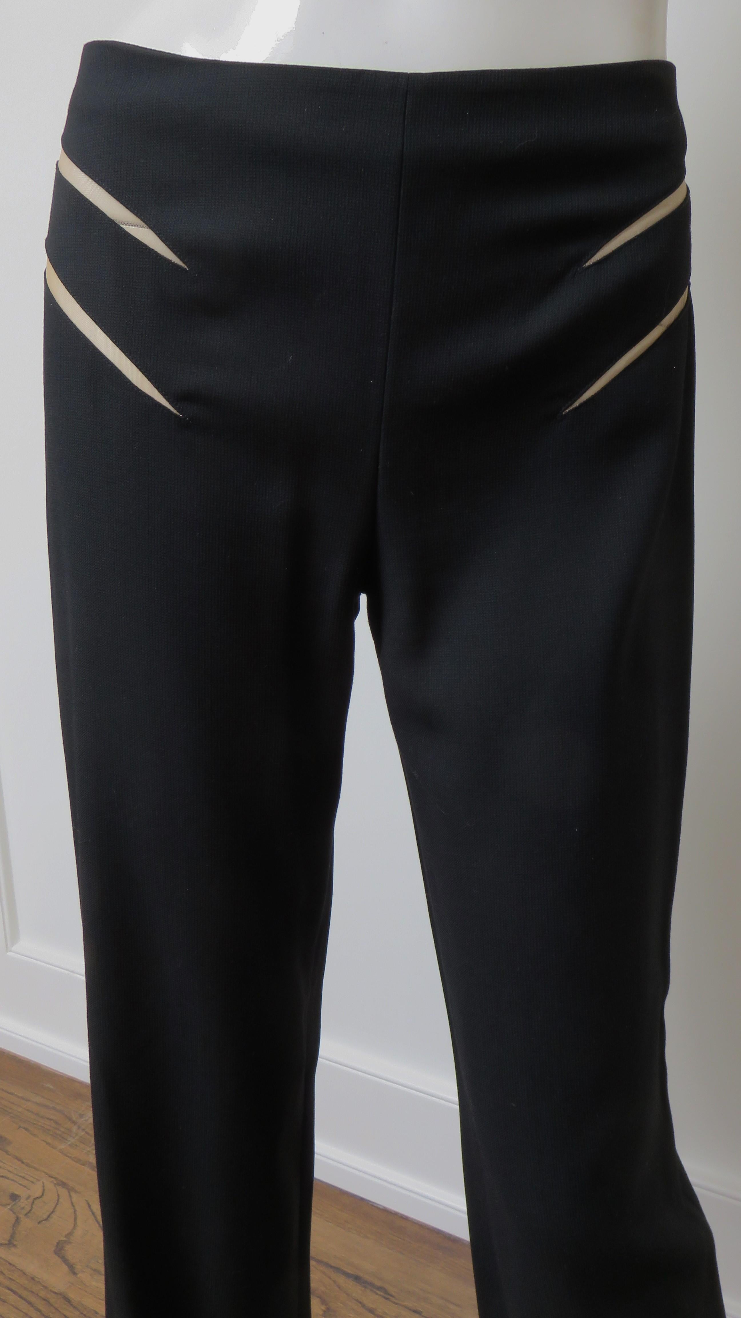 Gianni Versace Couture Silk Pant Suit with Cut outs 1990s For Sale 1