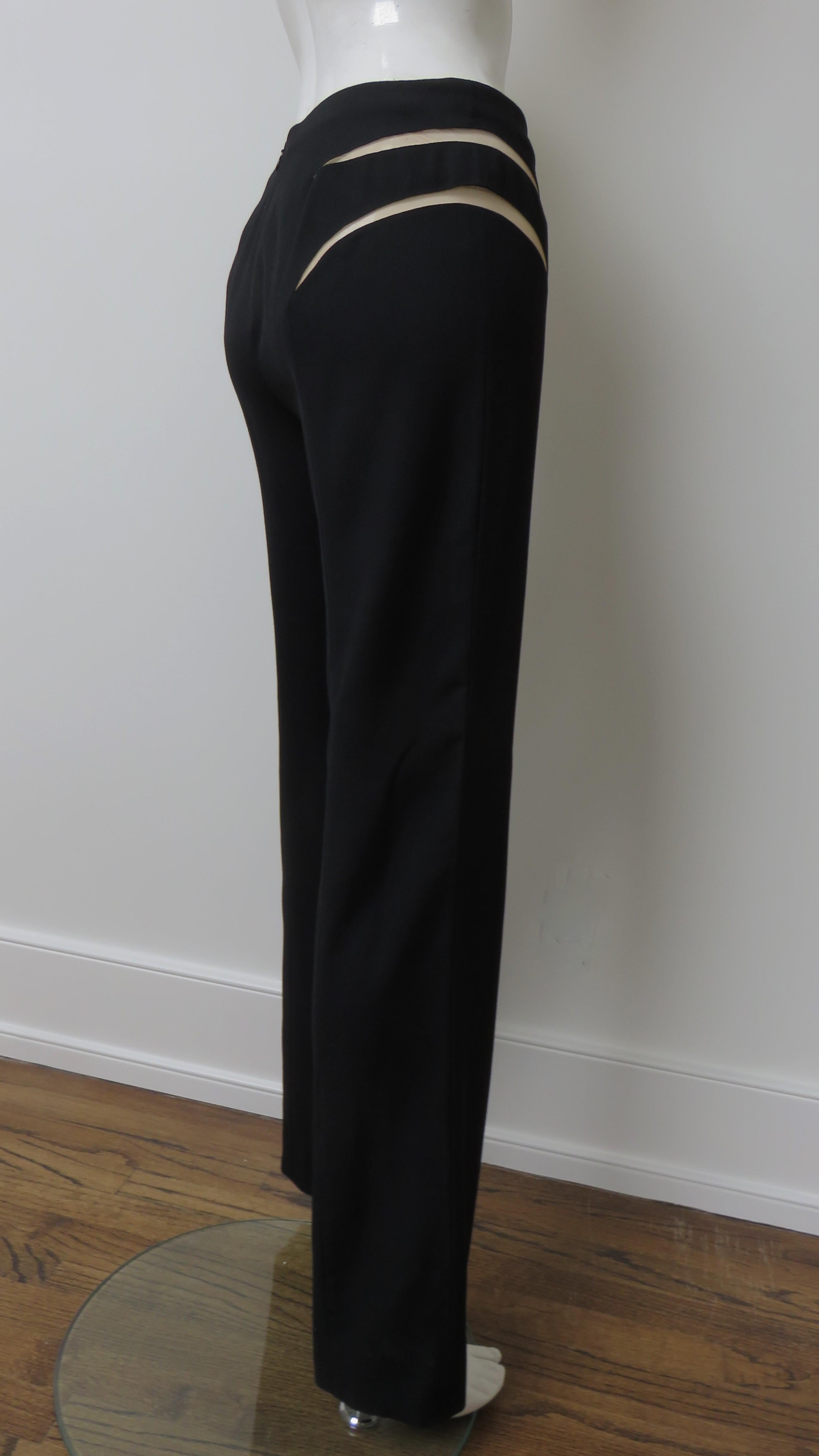 Gianni Versace Couture Silk Pant Suit with Cut outs 1990s For Sale 6
