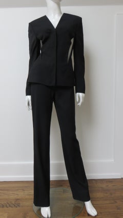 Gianni Versace Couture Silk Pant Suit with Cut outs 1990s