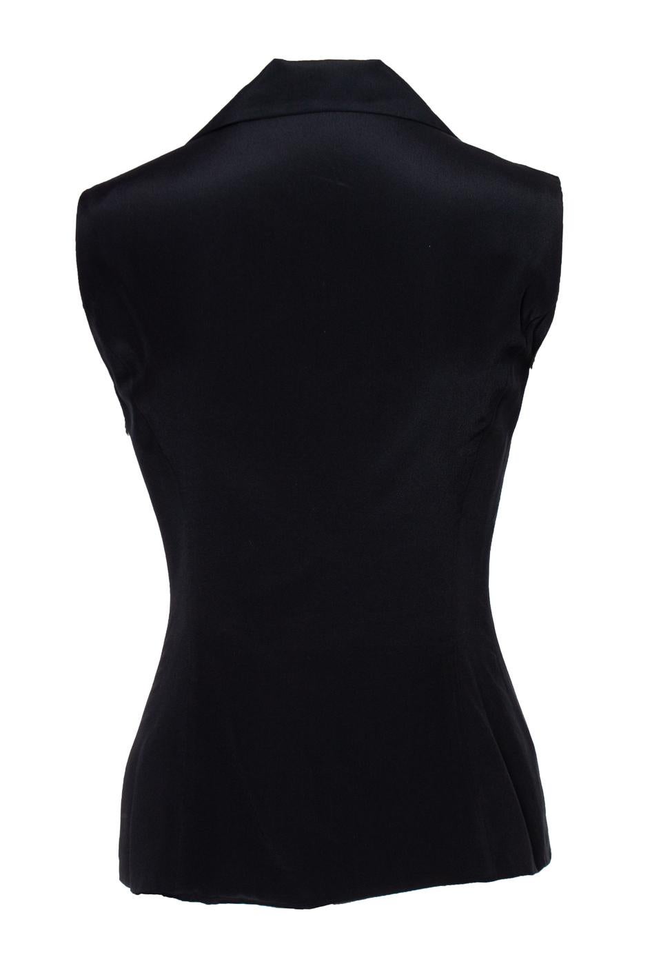 Nero Gianni Versace Couture, Top camicetta senza maniche in vendita