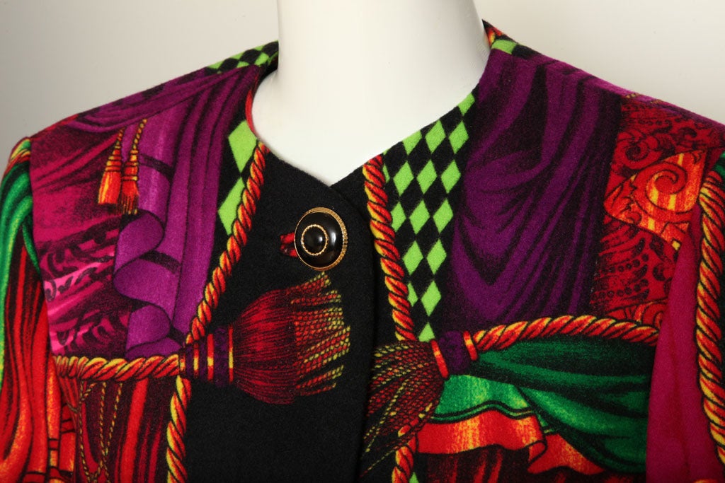 Women's Gianni Versace Couture Theater Print Suit For Sale