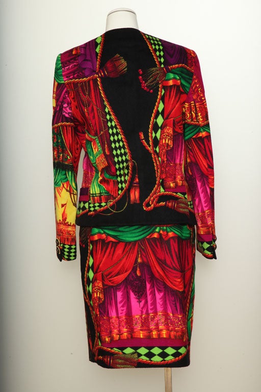 Gianni Versace Couture Theater Print Suit For Sale 1