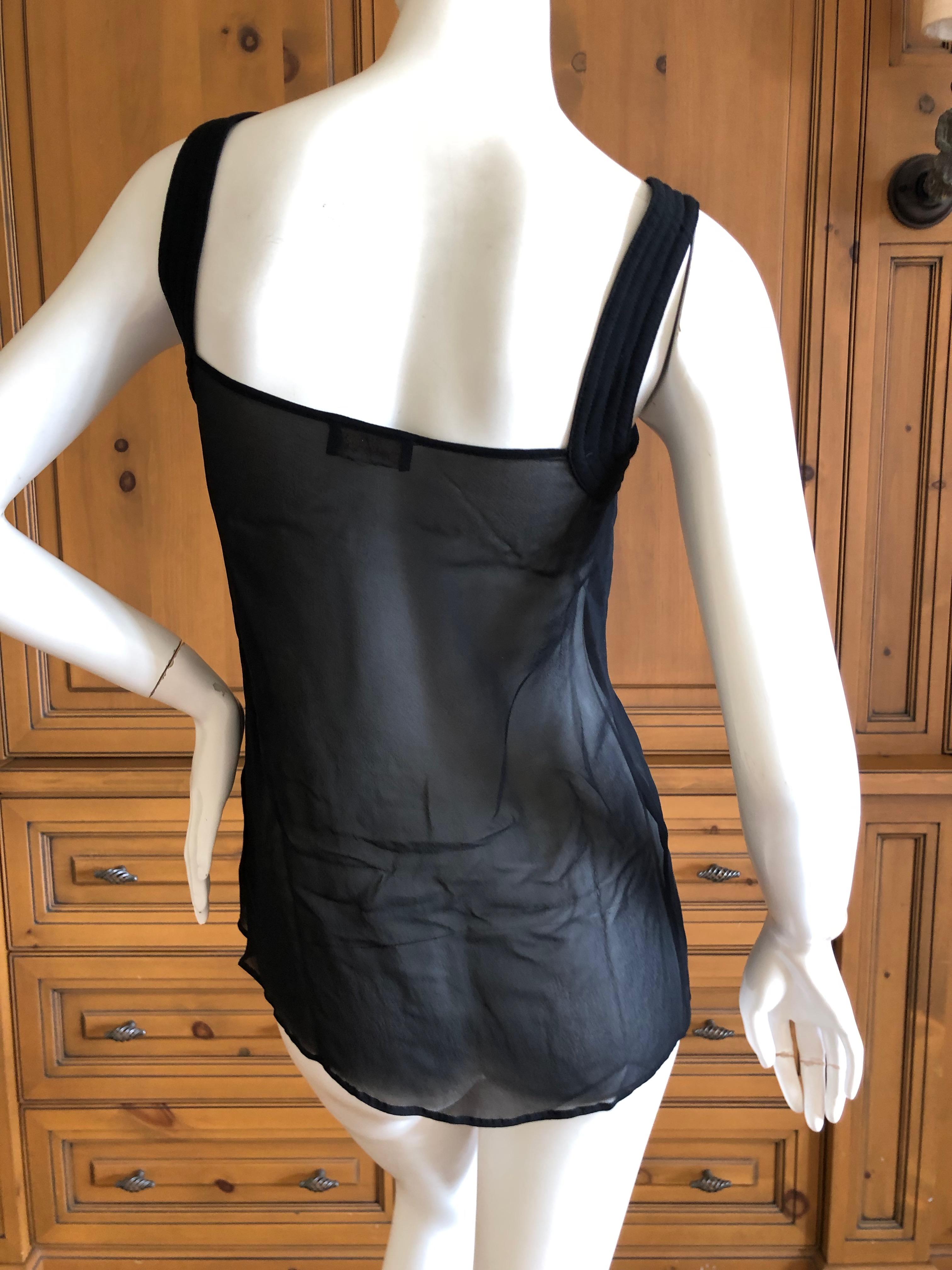 Gianni Versace Couture Vintage 80's  Embellished Empire Style Silk Top For Sale 4