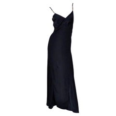 Gianni Versace Couture Abito vintage in seta nera con cristalli Swarovski, anni '90