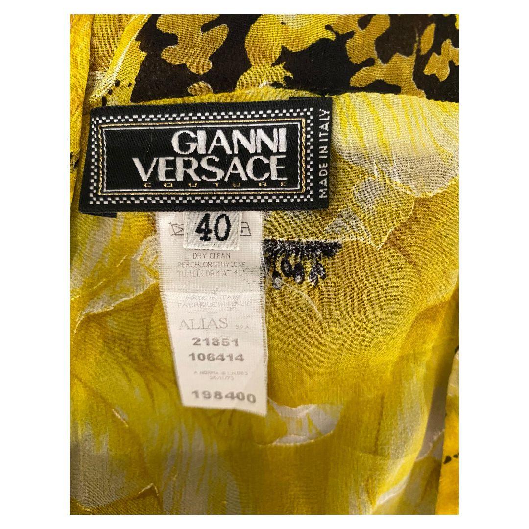 Gianni Versace Couture Vintage Leopard Evening Gown Size 40IT Spring/Summer 2002 For Sale 2