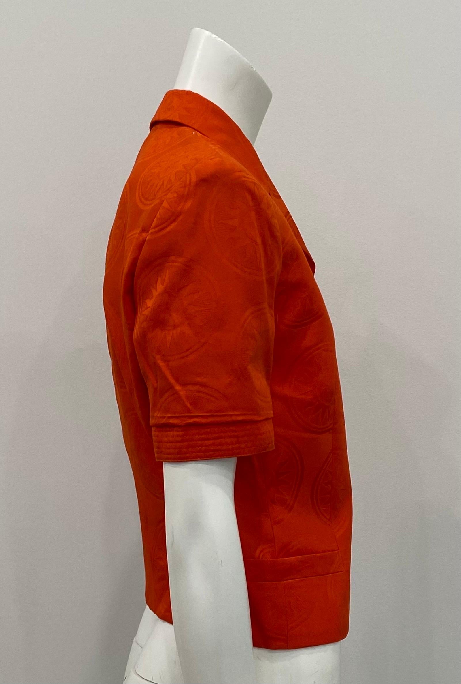 orange silk jacket