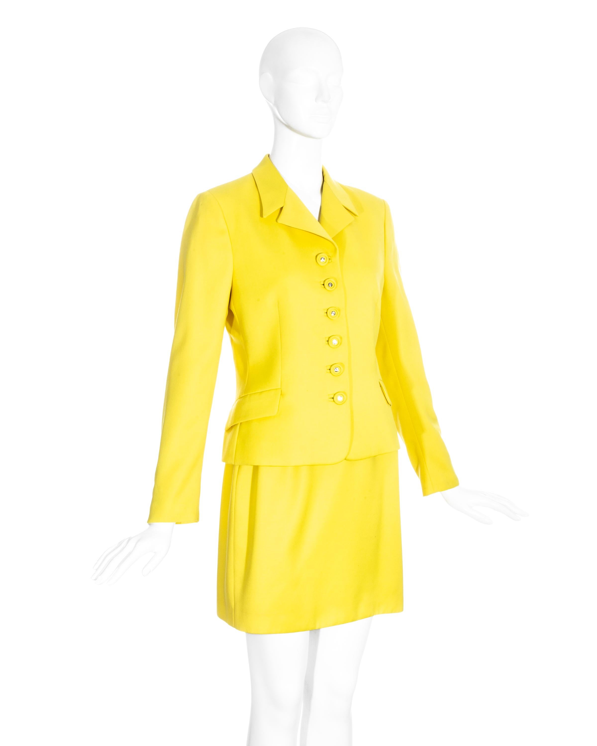 yellow suit skirt