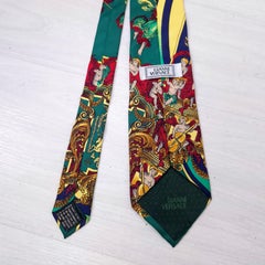 Gianni Versace barocke Krawatte mit Putten aus Seide der 1990er Jahre