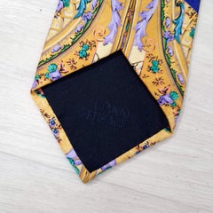 Gianni Versace blue and turquoise silk tie vintage 1990s