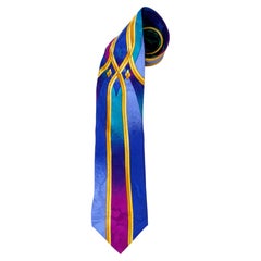 Gianni Versace silk jacquard tie vintage 1990s