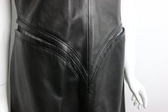Gianni Versace Cutout Black Leather Dress
