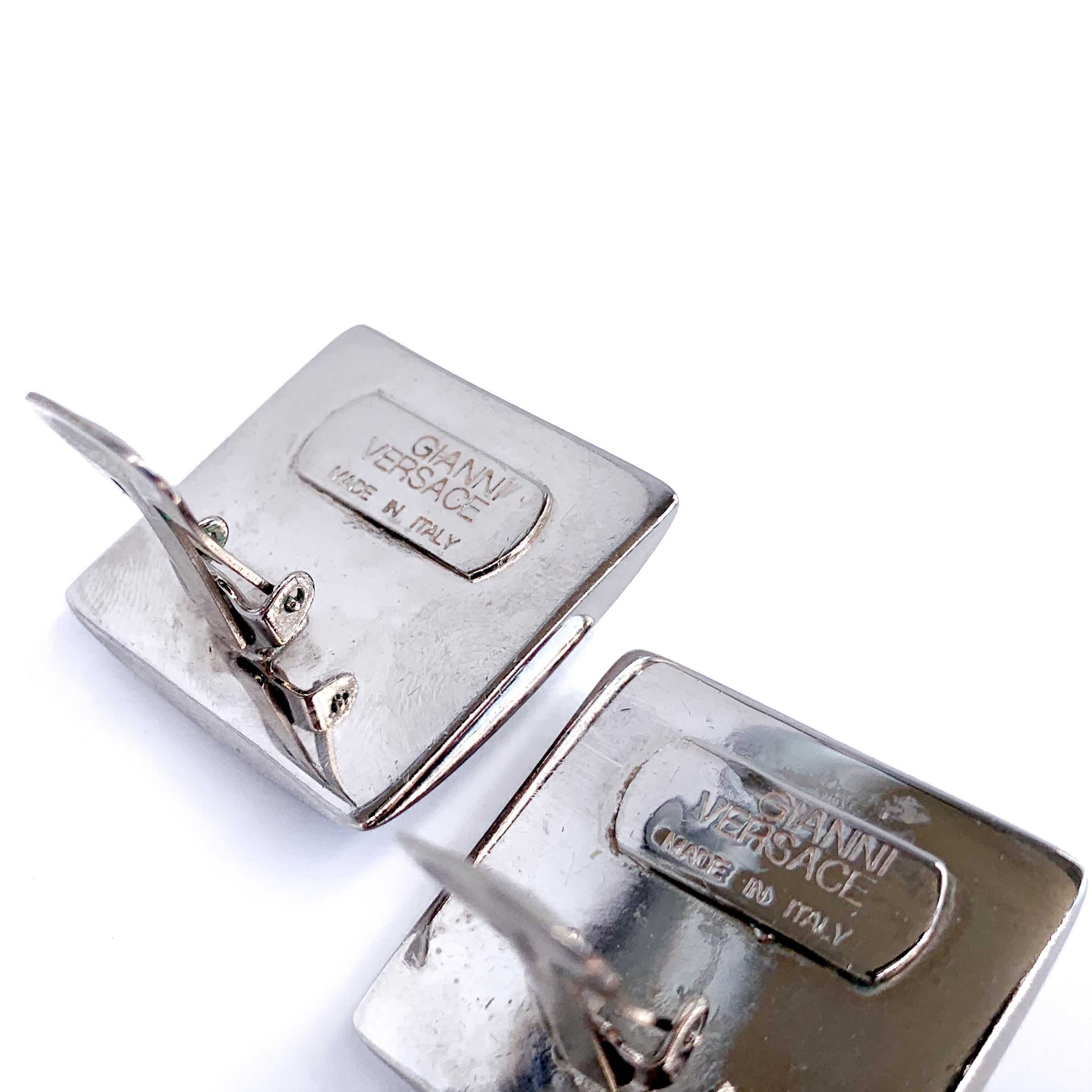 versace cufflinks silver