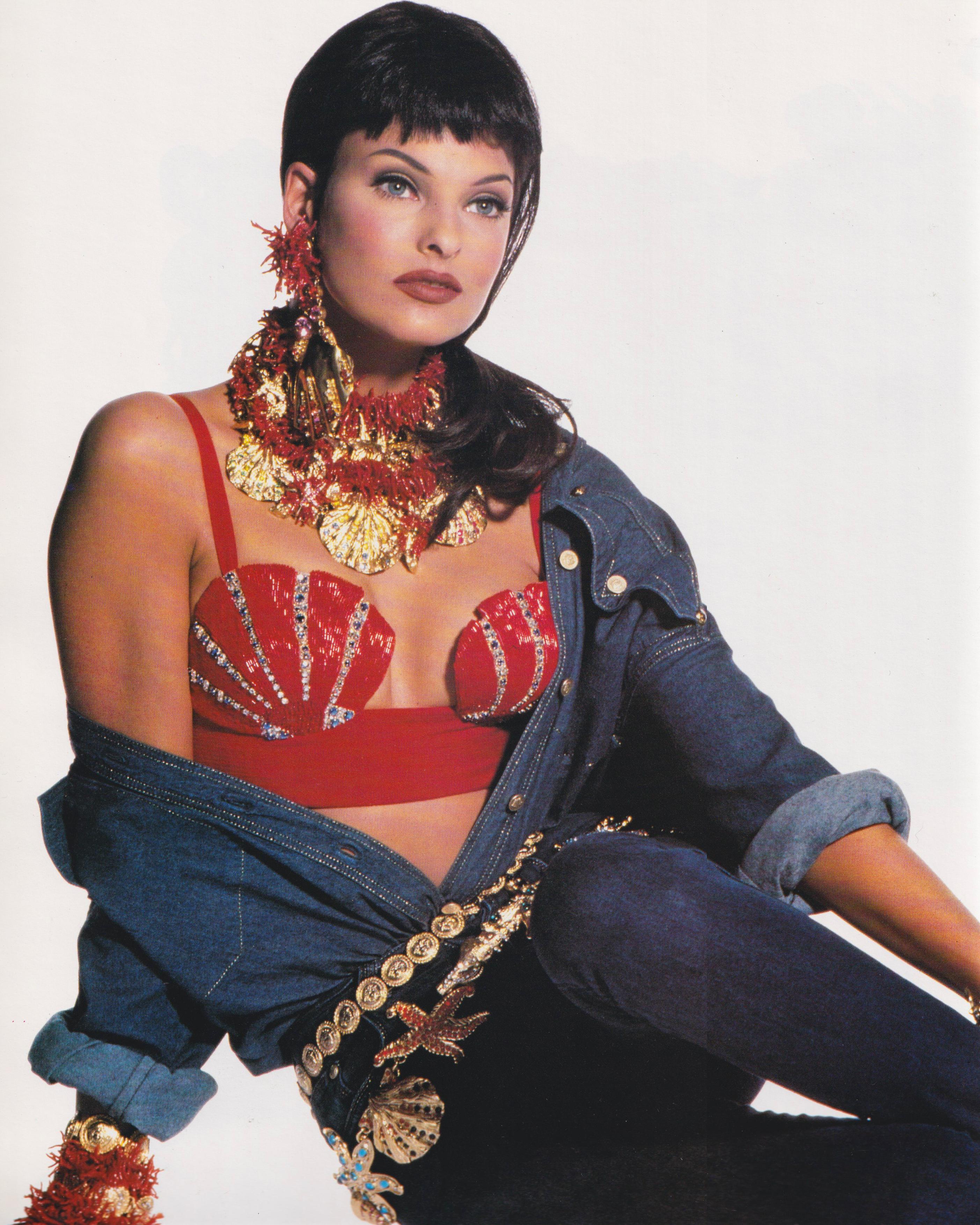 Gianni Versace Embellished Sea Shell Evening Dress and Necklace Set, ss