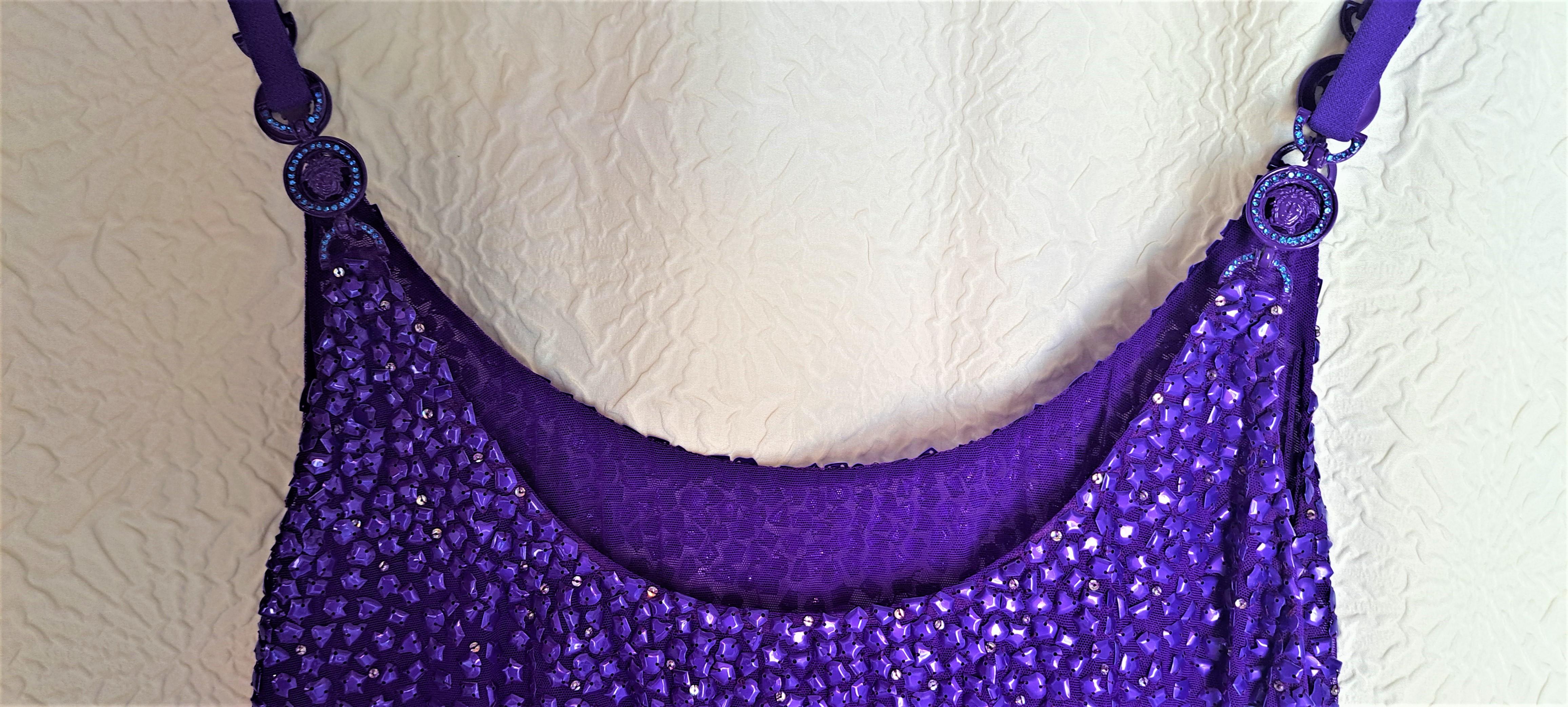 Gianni Versace Embellished Sheer Evening Dress Gown F/W 1996 Runway Vintage In Good Condition For Sale In 'S-HERTOGENBOSCH, NL