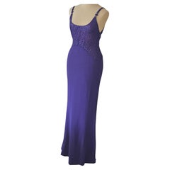 Gianni Versace Verschönertes Durchsichtiges Abendkleid Kleid F/W 1996 Runway Vintage