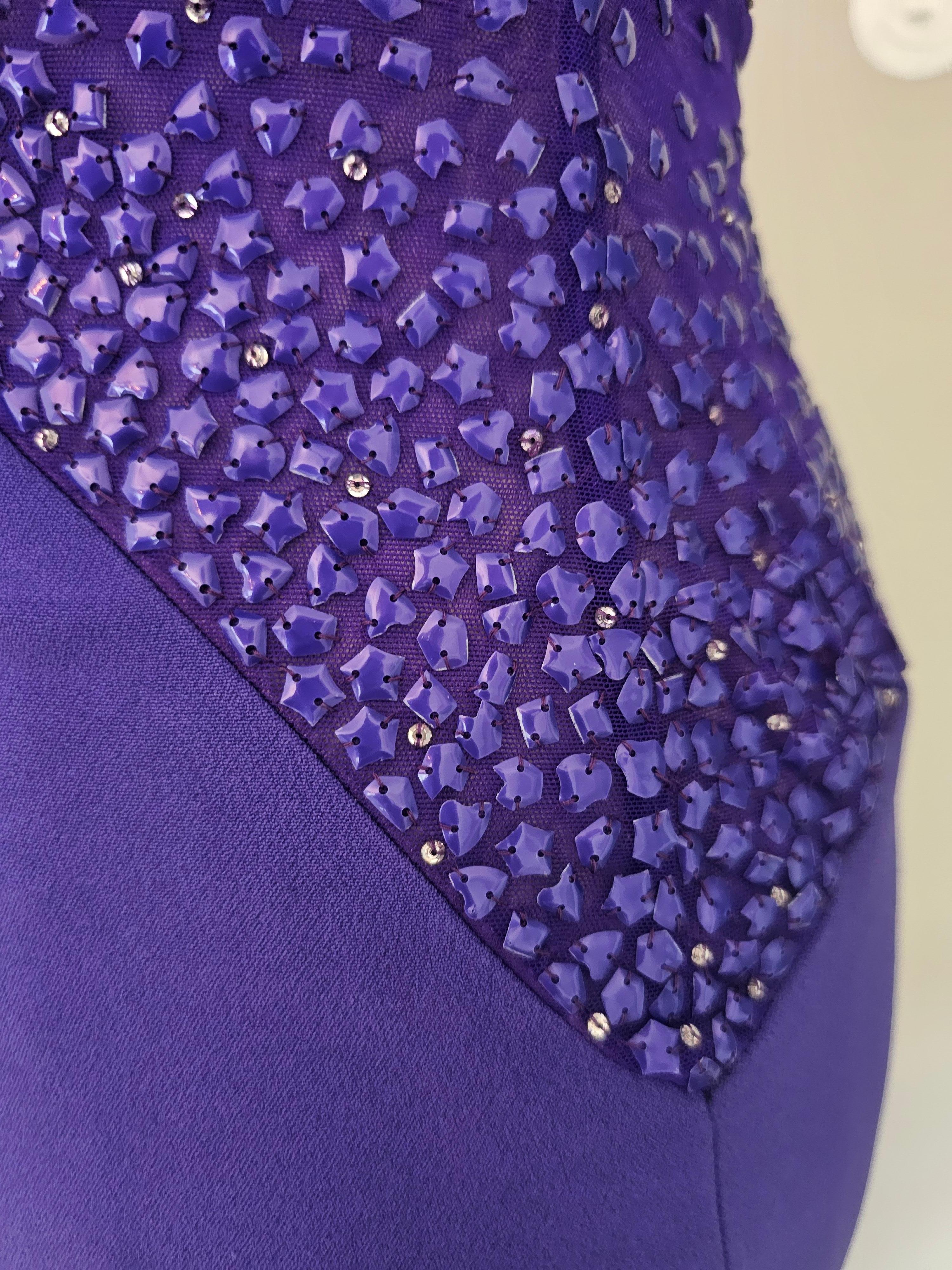 Purple Gianni Versace Embellished Sheer Evening Gown Fall/Winter 1996 Runway Collectors For Sale