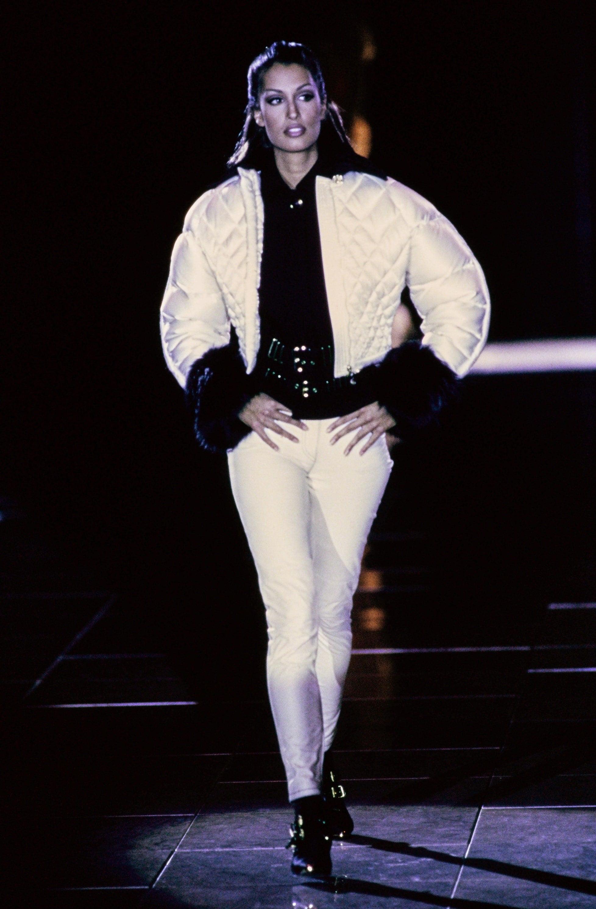 Gianni Versace F/W 1992 Miss S&M runway quilted puffer jacket 6