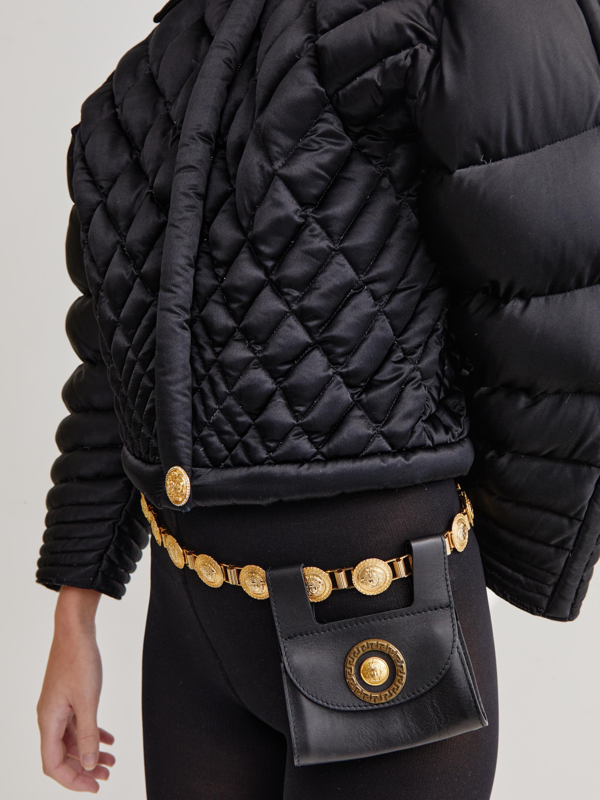 Gianni Versace F/W 1992 Miss S&M runway quilted puffer jacket 2