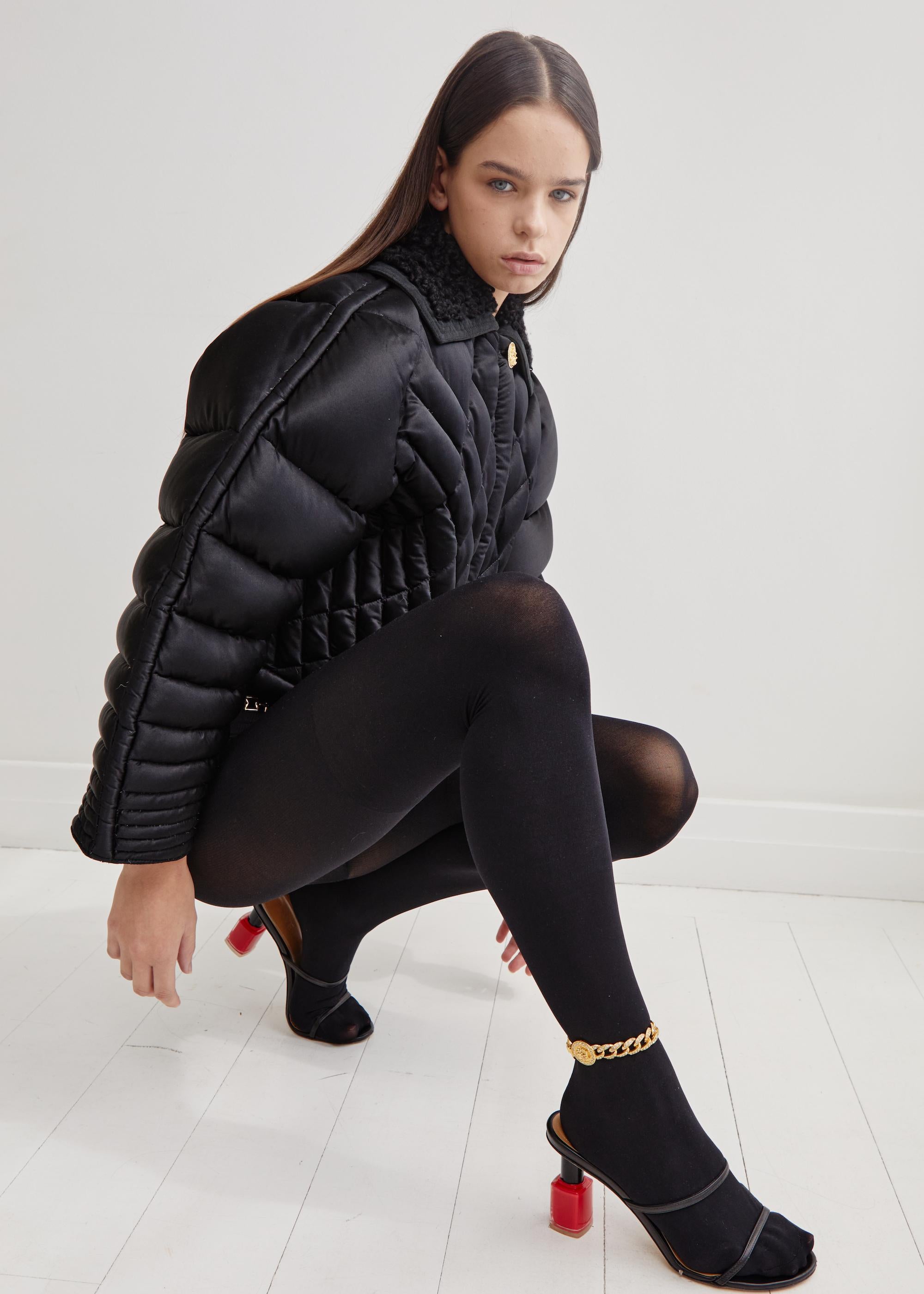 Gianni Versace F/W 1992 Miss S&M runway quilted puffer jacket 3