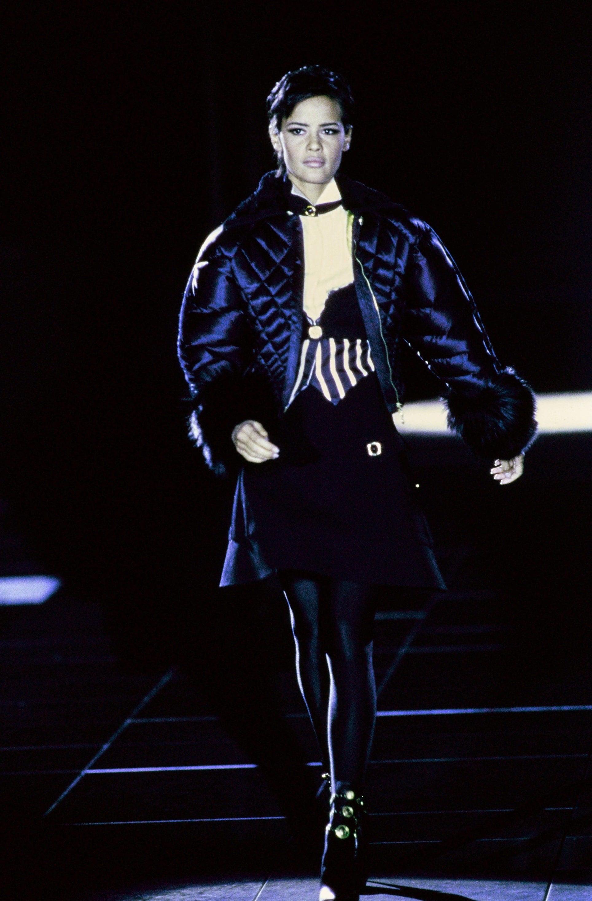 Gianni Versace F/W 1992 Miss S&M runway quilted puffer jacket 4