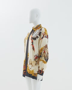 Gianni Versace F/W 1992 Silk collared 'Native American' printed shirt