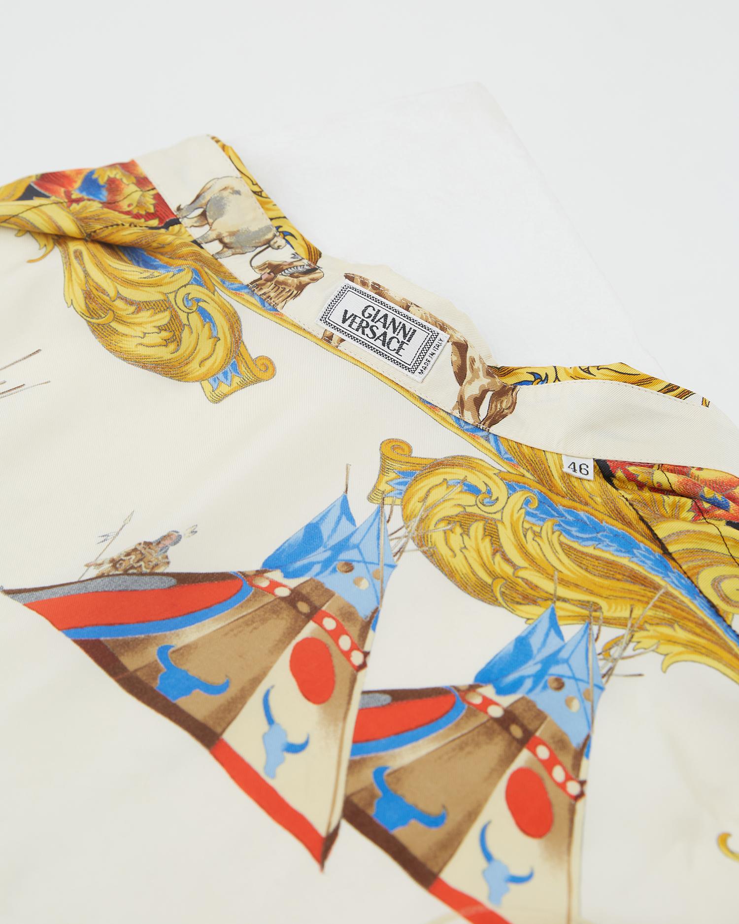Gianni Versace F/W 1992 Silk collared ‘Native American’ printed shirt 2