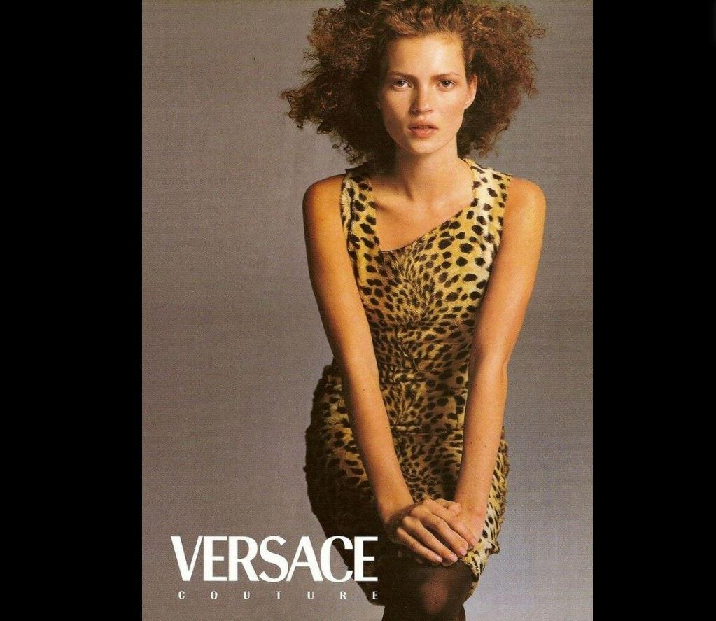 Women's Gianni Versace F/W 1996 Runway Vintage Faux Fur Leopard Dress