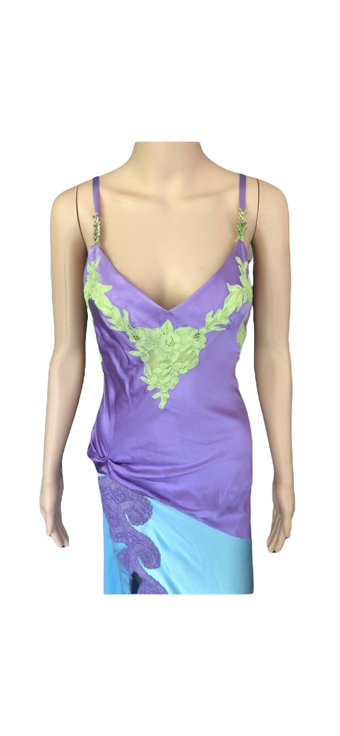Gianni Versace F/W 1996 Runway Vintage Iconic Silk Dress Gown  For Sale 5