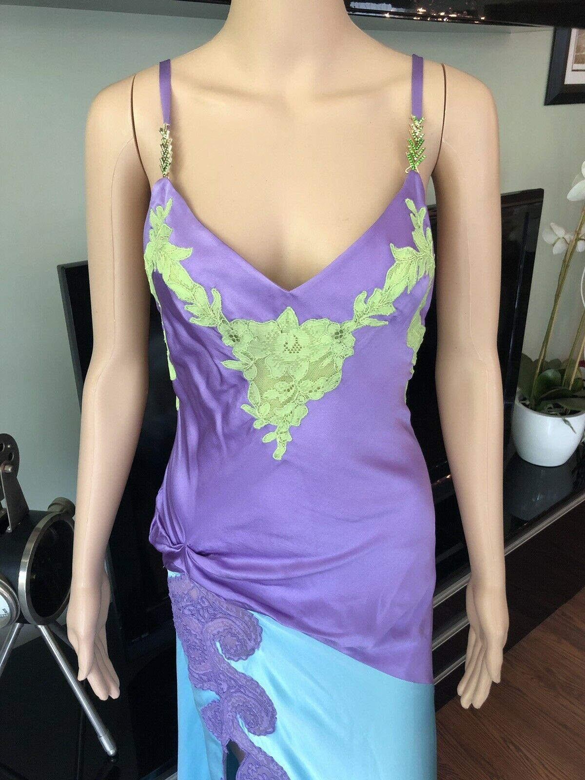 Gianni Versace F/W 1996 Runway Vintage Iconic Silk Dress Gown  In Good Condition For Sale In Naples, FL