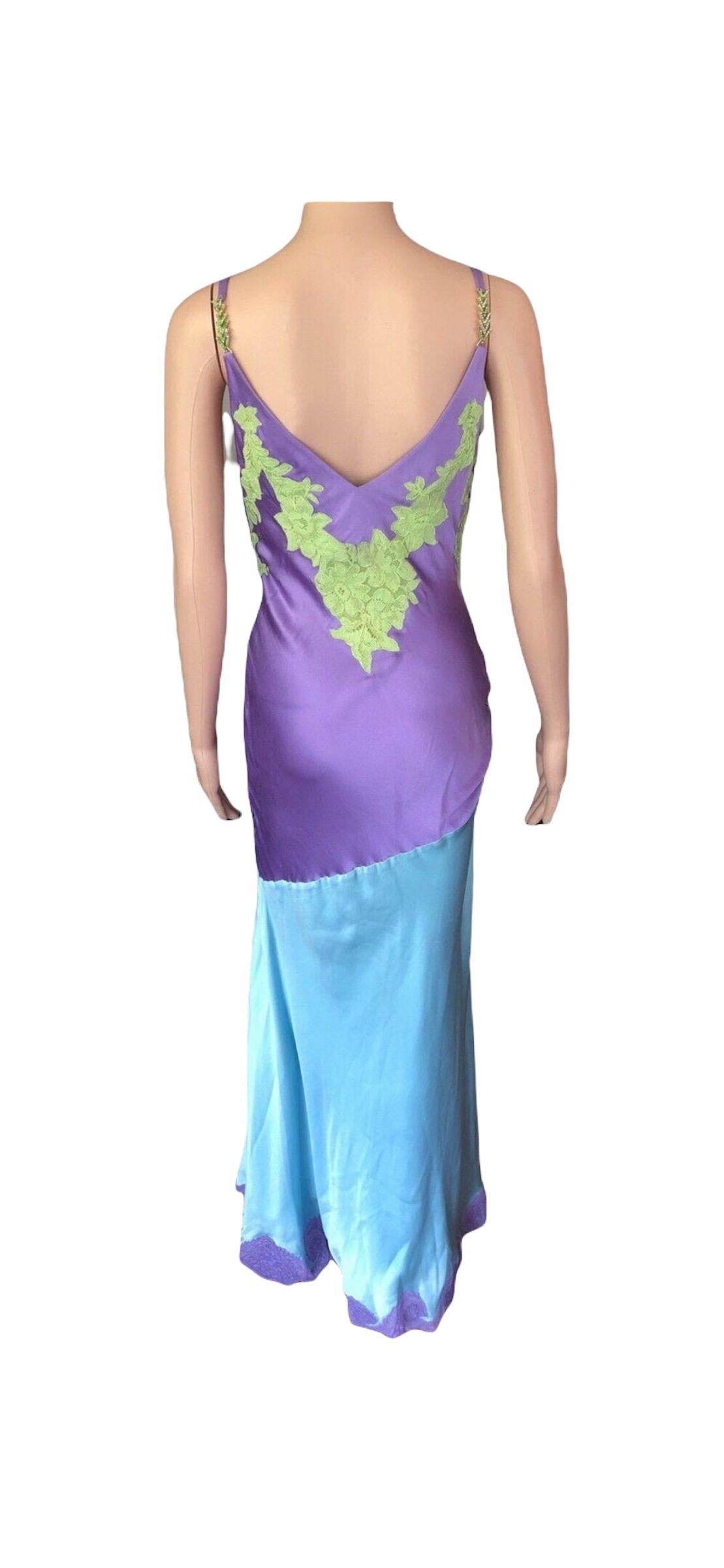 Gianni Versace F/W 1996 Runway Vintage Iconic Silk Dress Gown  For Sale 4