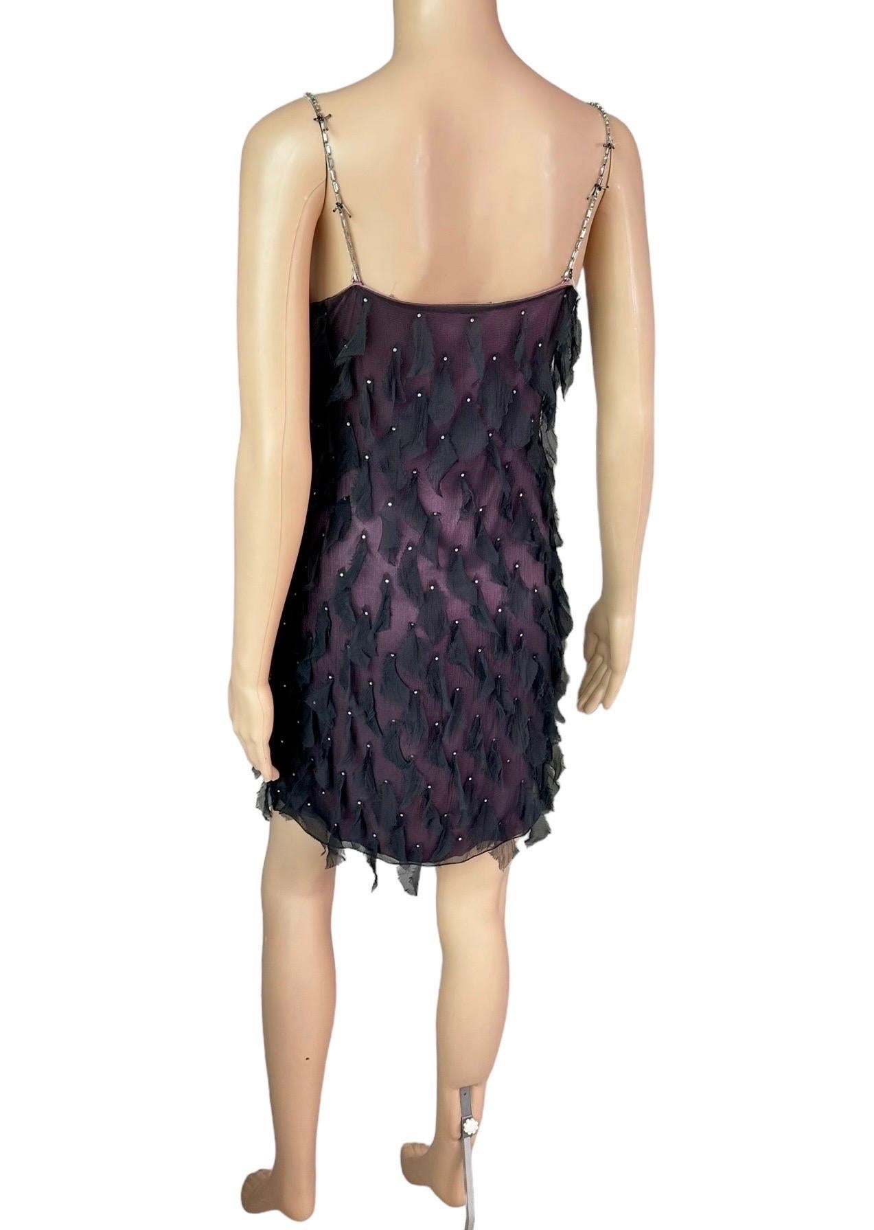 Gianni Versace H/W 1998 Laufsteg Barbed Draht-Minikleid mit Kristallverzierung im Angebot 5