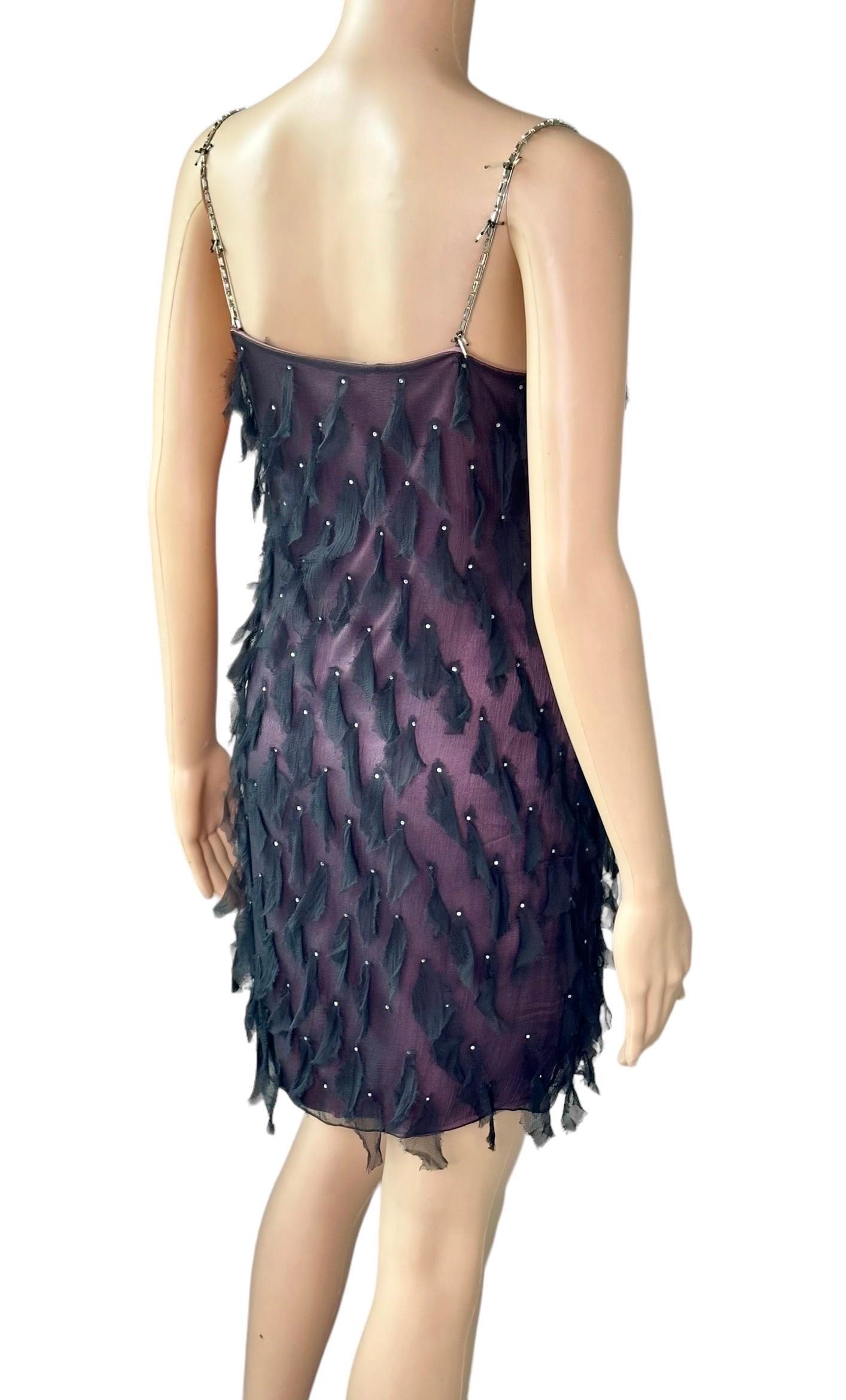 Gianni Versace H/W 1998 Laufsteg Barbed Draht-Minikleid mit Kristallverzierung im Angebot 6