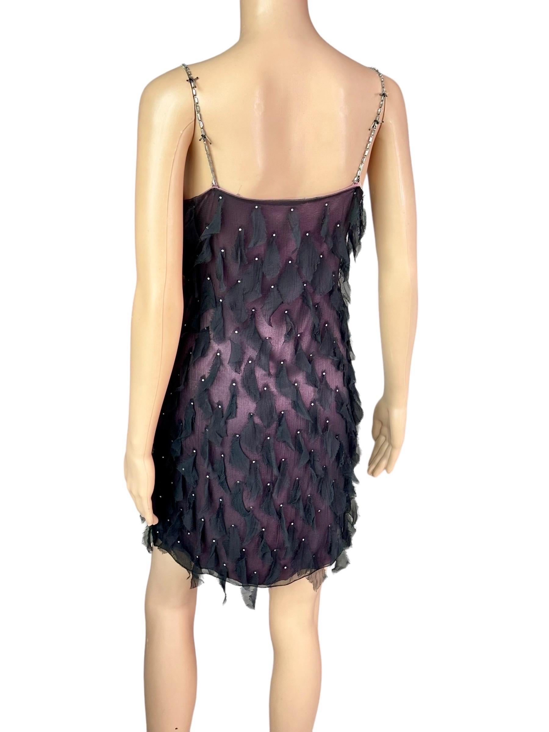 Gianni Versace H/W 1998 Laufsteg Barbed Draht-Minikleid mit Kristallverzierung im Angebot 7