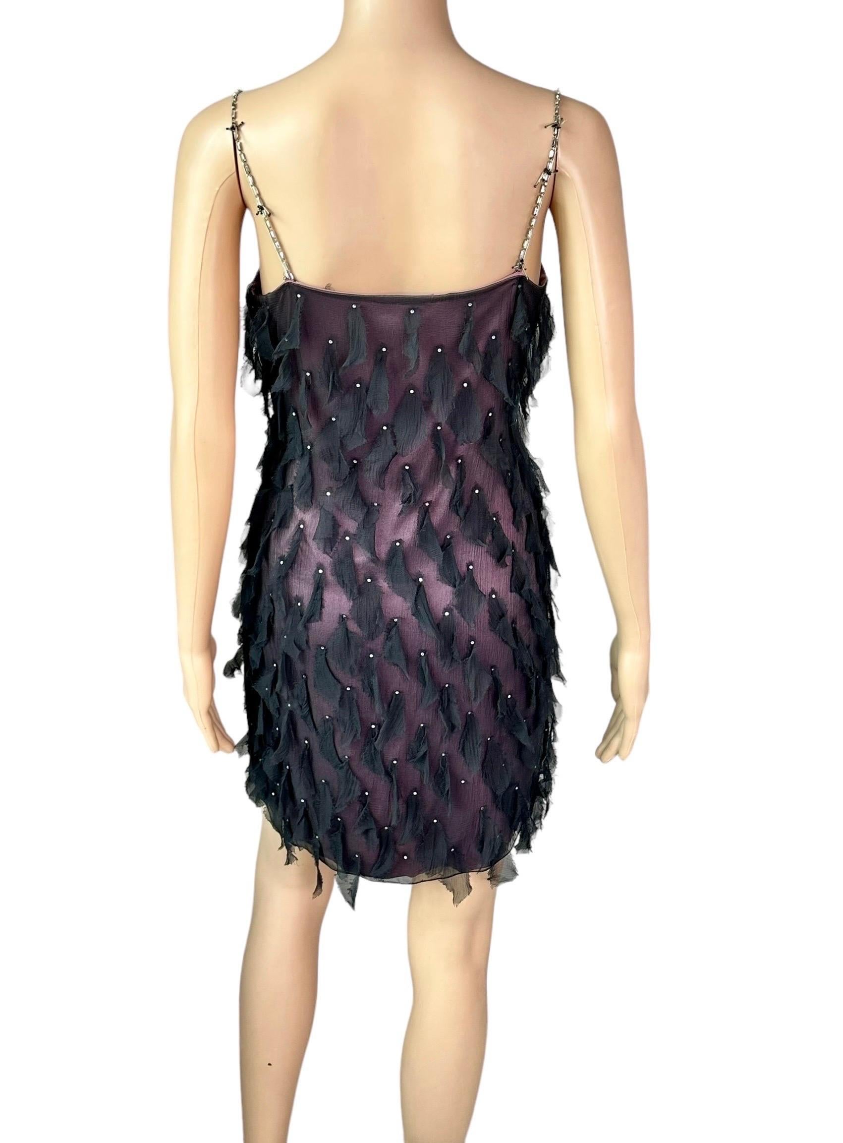 Gianni Versace H/W 1998 Laufsteg Barbed Draht-Minikleid mit Kristallverzierung im Angebot 8