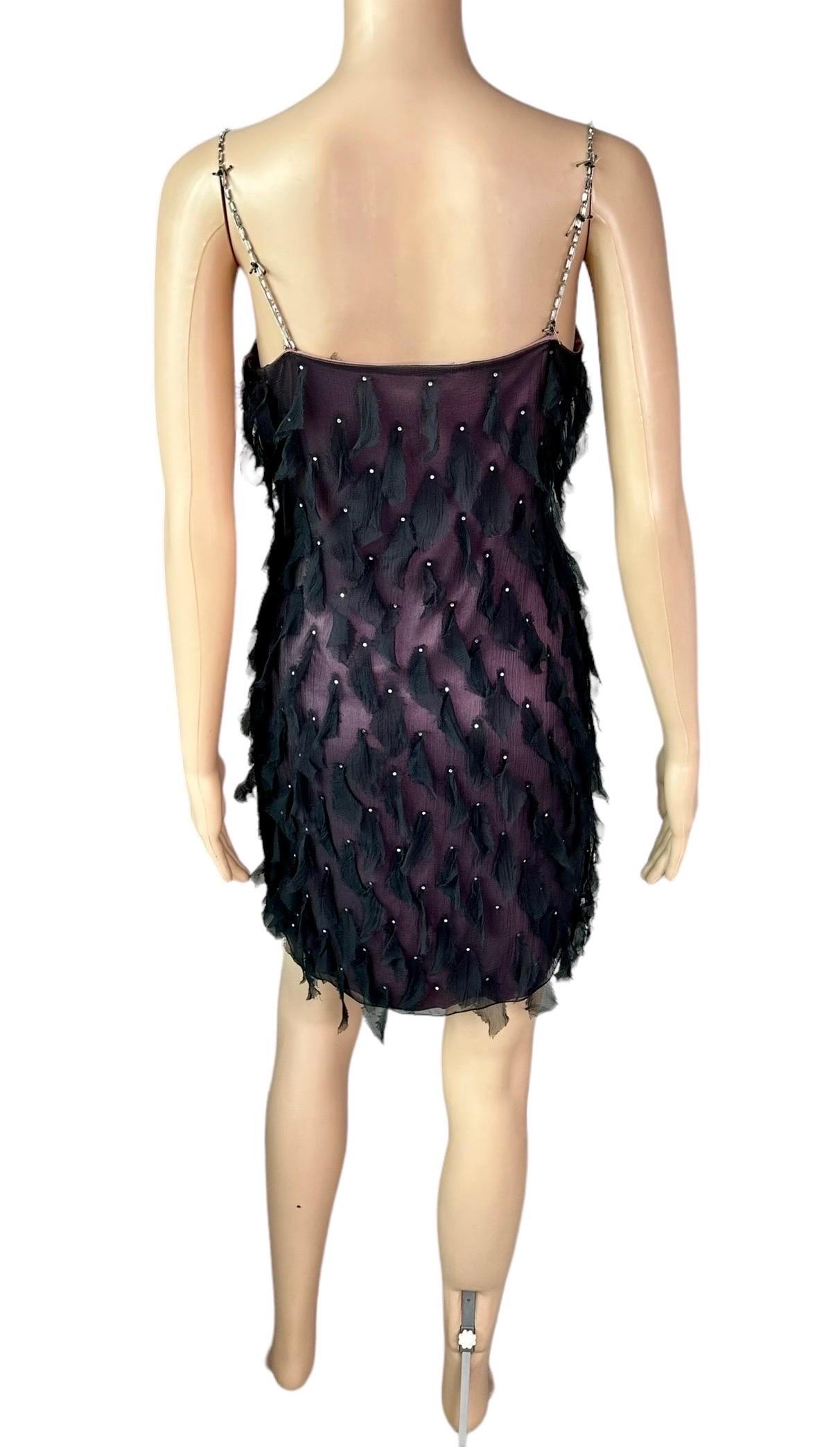 Gianni Versace H/W 1998 Laufsteg Barbed Draht-Minikleid mit Kristallverzierung im Angebot 9