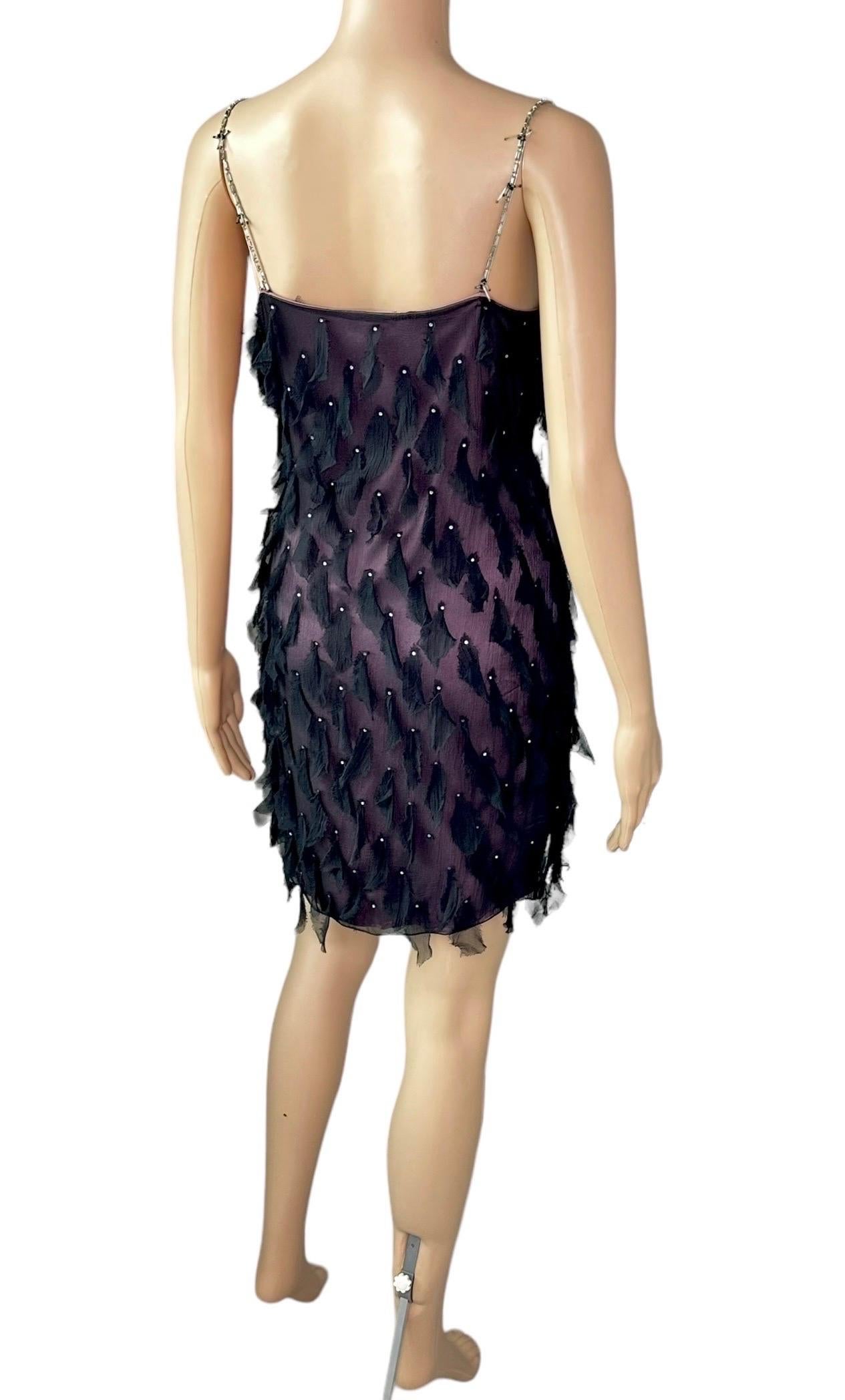 Gianni Versace H/W 1998 Laufsteg Barbed Draht-Minikleid mit Kristallverzierung im Angebot 10