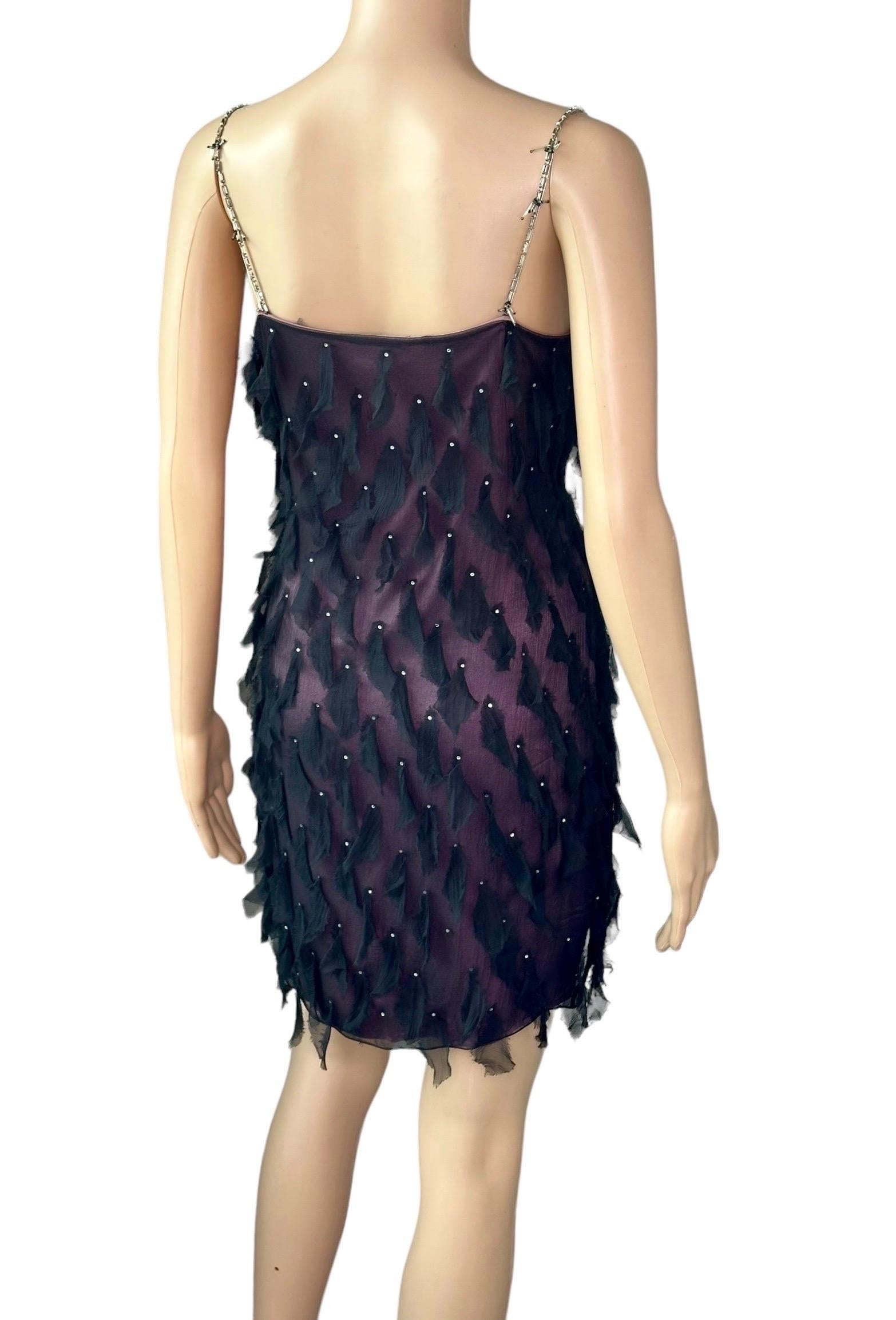 Gianni Versace H/W 1998 Laufsteg Barbed Draht-Minikleid mit Kristallverzierung im Angebot 11